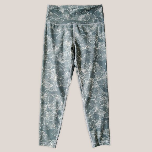 Balance Collection Pants - BALANCE COLLECTION Teal Green Floral Athletic Yoga Leggings Athleisure Yoga
